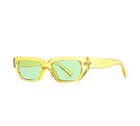 Lunettes de soleil rétro étroites couleur gelée œil de chat pour femme, jaune, Taille unique
