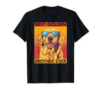 Lunettes de soleil rétro Golden Retriever Dog | Best Golden Brother T-Shirt