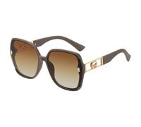 Lunettes de soleil rétro - Lunettes de soleil polarisées, verres légers tendance | Pour homme et femme rétro en métal style hippie lunettes de soleil protection UV Yered Looks sans effort, café, Refer