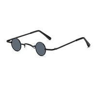 Lunettes de Soleil Rétro Petites Rondes Lunette de Soleil Ronde Hippie Lunettes de Soleil Rondes Polarisées UV400 Protection Mini Vintage Élégant Hippy Petit Cadre Cercle pour Femmes et Hommes