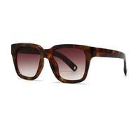 Lunettes de soleil rétro pour femmes, verres léopard tendance, verres UV400, style punk, pour hommes (C2 Leopard Tea)