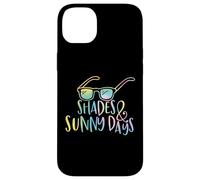 Lunettes de soleil rétro "Shades and Sunny Days" Summer Beach Retro Coque pour iPhone 14 Plus