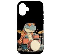 Lunettes de Soleil Rockstar Dinosaure avec Batterie Cool Costume Coque pour iPhone 16