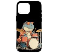 Lunettes de Soleil Rockstar Dinosaure avec Batterie Cool Costume Coque pour iPhone 16 Pro Max