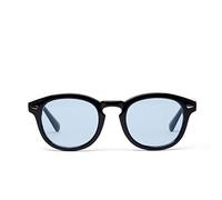 Lunettes de soleil rondes classiques pour femmes rétro riz, petites lunettes de soleil ovales pour hommes, verres océans, UV400, E352 Bleu, Taille unique