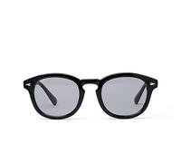 Lunettes de soleil rondes classiques pour femmes rétro riz, petites lunettes de soleil ovales pour hommes, verres océans, UV400, E352 Gris, Taille unique