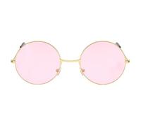 Lunettes de soleil rondes colorées - Lunettes de soleil rondes bohème | Hippie colorée tendance - 12,7 x 5,2 cm, métal + AC, lunettes à monture colorée tendance, colorées, adaptées pour les femmes et