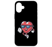 Lunettes de Soleil Rugby Heart Player Team Coach Saint-Valentin Coque pour iPhone 16 Plus