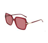 Lunettes de Soleil Salvatore Ferragamo SF2076S 57/19/145 TRANSPARENT RED/PINK acétate femme SF2076S