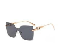 Lunettes de soleil sans monture avec protection UV pour homme et femme - Monture en métal - Nuances dégradées, c1, Taille unique