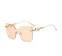 Lunettes de soleil sans monture avec protection UV pour homme et femme - Monture en métal - Nuances dégradées, c2, Taille unique