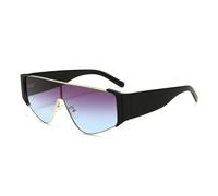 Lunettes de soleil siamoises pour femmes et hommes Futurisme Verres bleus gris une pièce, C3., Taille unique