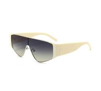 Lunettes de soleil siamoises pour femmes et hommes Futurisme Verres bleus gris une pièce, C4., Taille unique