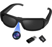 Lunettes de Soleil Sport Mini Caméra HD 1080P Lunettes Mini Caméra d'action, 32GB Lunettes de Soleil Sport Caméra d'action pour la Randonnée, l'équitation l'Enregistrement d'Activités en Plein Air
