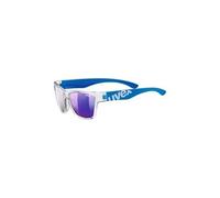 uvex Sportstyle 508 - Lunettes de Soleil pour Enfants - Effet Miroir - Bandeau Compris - Clear Blue/Blue - One Size