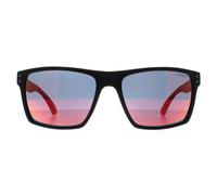 Lunettes De Soleil Superdry Kobe 193 Noir Mat Volcanique Orange Rouge Miroir