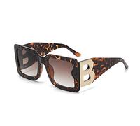 Lunettes de soleil surdimensionnées avec protection UV pour femme, grand cadre, lunettes de soleil colorées dégradées, nuances Hip Hop, 9, Taille unique