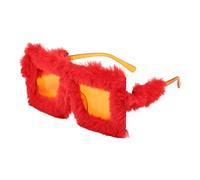 Lunettes de soleil surdimensionnées légères pour anniversaire de fille, verres polarisés en peluche, monture en fourrure, protection des yeux Hip Hop, lunettes de soleil en peluche