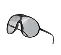 Lunettes de soleil surdimensionnées pour femmes hommes mode bouclier lunettes de soleil 400 lunettes Kgj304, gris, 15.5x7cm