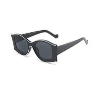 Lunettes de soleil surdimensionnées tendance pour femme - Protection UV - Lunettes avant-gardistes - Idéales pour la plage, les festivals et le quotidien - Disponible en couleurs vives, Noir , Taille