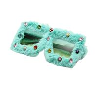 Lunettes de soleil surdimensionnées vintage à monture en fourrure pour anniversaire de fille, verres en cristal polarisés, légers, style hip-hop, lunettes de soleil légères à monture en fourrure PC