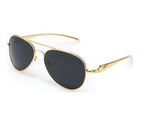 Lunettes de soleil - TD® - Aviateur - Métal - Protection UV - Doré