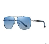 Lunettes de soleil TD® Bicolores Polarisées Métal UV400 Grande monture oversize Homme Femme voyages cyclisme mode etconduite etc