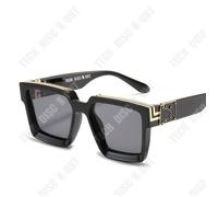 Lunettes de soleil - TD® - Rétro - Grand cadre - Léger - Noir