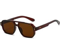 Lunettes de soleil tendance 2025 à double pont pour femmes, lunettes de soleil UV400 vintage rivets pour hommes, sports de plein air, conduite, dégradé