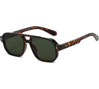 Lunettes de soleil tendance 2025 à double pont pour femmes, lunettes de soleil UV400 vintage rivets pour hommes, sports de plein air, conduite, dégradé