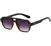 Lunettes de soleil tendance à double pont pour femmes, lunettes de soleil UV400 vintage rivets pour hommes, sports de plein air, conduite, dégradé
