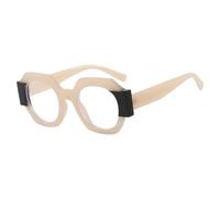 Lunettes de soleil tendance et luxueuses pour femmes, style polygone, classiques et rétro, pour hommes, pour la conduite et les voyages, UV400 (Jelly Tea Clear)