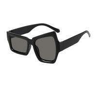Lunettes de soleil tendance pour femme, lunettes de soleil levées des sourcils, pour la pêche, la conduite, le cyclisme, formes asymétriques élégantes, Noir , Voir description