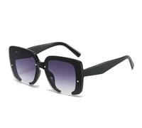 Lunettes de soleil tendance pour femmes et hommes - Monture surdimensionnée - Nuances UV400, gris noir, taille unique 2026