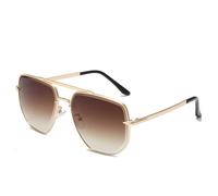 Lunettes de soleil tendance pour hommes, style vintage en métal, pour femmes, pour l'extérieur, les voyages, style urbain, UV400, C2, 140 x 151 x 55 mm