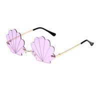 Lunettes de soleil tendance sans monture avec pieds en métal pour un port confortable de musique, festival et événements spéciaux