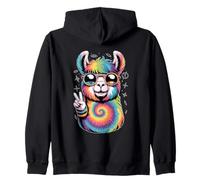 Lunettes de Soleil Tie Dye Lama Festival de la Paix Sweat à Capuche