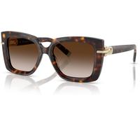 Tiffany & Co. Lunettes de soleil TF4199 (80153B) Femme Monture Havana Brun Verres dégradé 53 mm