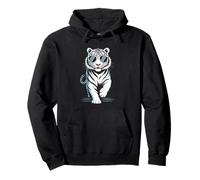 Lunettes de soleil tigre blanc cool rétro élégant Big Cat Wild Life Sweat à Capuche