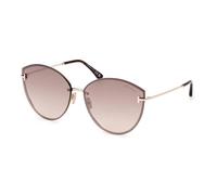 Lunettes de Soleil Tom Ford EVANGELINE FT 1106 - ROSE GOLD/BROWN SHADED - Femme