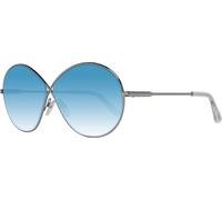 Lunettes de soleil - Tom Ford - FT0564/S-14X - Monture argentée - Verres bleu miroir - Taille 64mm