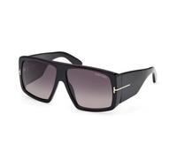 Tom Ford Unisex Sunglass Raven - Couleur du Monture: Noir brillant, Couleur de Lentille: Dégradé Gris