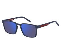 Tommy Hilfiger Homme TH 2088/S FLL/VI Lunettes de soleil Bio polyamide Bleu Bleu Carré Normale Multicouche
