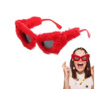 Lunettes de soleil type chat pour femme, lunettes de soleil floues pour femme | Lunettes de fête pour femme avec nuances de velours punk | Lunettes de discothèque de mode rétro vintage pour dames