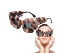 Lunettes de soleil type chat pour femme, lunettes de soleil floues pour femme | Lunettes de fête pour femme avec nuances de velours punk | Lunettes de discothèque de mode rétro vintage pour dames