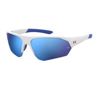 Lunettes de Soleil - UNDER ARMOUR - UA 7000/S - MATTE WHITE/BLUE MULTILAYER OLEOPHOBIC - Carré - Catégorie 3