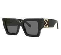 Off-White Unisex OERI003 Catalina 1007 Black dark grey Lunettes de soleil Acétate Noir Gris Carré Normale