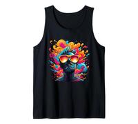 Lunettes de Soleil, Vagues Lumineuses et colorées, éclaboussures d'arthe Débardeur