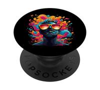 Lunettes de Soleil, Vagues Lumineuses et colorées, éclaboussures d'arthe PopSockets PopGrip Adhésif