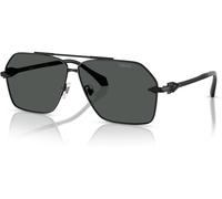 Versace Lunettes de soleil VE 2284 (143687) Homme – Métal, monture noir mat, verres gris foncé, 63mm